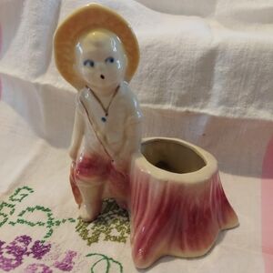 Shawnee Fishing Boy Planter/Vase